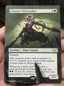 Centaur Vinecrasher MTG Edge of Eternities Hand Painted Full Altered Art Tentz - Image 2