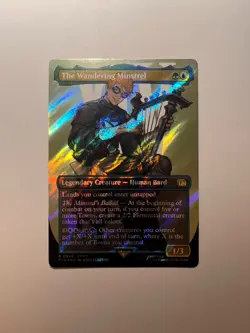 The Wandering Minstrel (Surge Foil, Borderless, FIN 548) - MTG Final Fantasy - Image 1