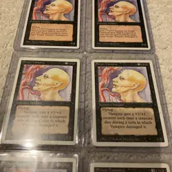 Lot of (6) 1995 Magic The Gathering Sengir Vampire Summon Vampire RARE - Image 3