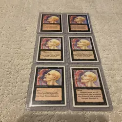 Lot of (6) 1995 Magic The Gathering Sengir Vampire Summon Vampire RARE - Image 5