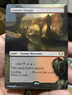 Canyon Slough MTG Edge of Eternities Commander Hand Painted Altered Art Tentz - Image 2