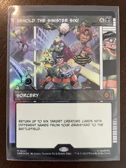 MTG Marvel’s Spider-Man Behold the Sinister Six! (Borderless) Foil #221 Mythic - Image 1
