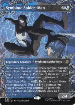 MTG Symbiote Spider-Man (Borderless) (217) | NM | Spider-Man {SPM} - Image 1