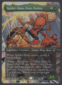 MTG Marvel’s Spider-Man Spider-Ham Peter Porker (Borderless) Foil #201 Rare - Image 2