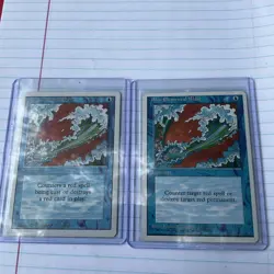 Lot of (2) 1995 BLUE ELEMENT BLAST PROMO MAGIC THE GATHERING RARE - Image 1