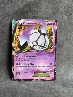 Chandelure EX 77/113 Legendary Treasures Holo Pokemon TCG Moderately Played - Image 1