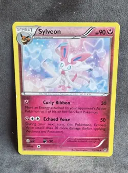Sylveon 72/111 XY - Furious Fists Regular Pokemon TCG Heavily Played Damaged - Image 1