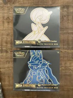 Pokemon TCG Mega Evolution Pokemon Center ETBs - Lucario & Gardevoir - Image 1