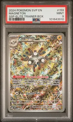 2024 POKEMON SVP EN-SV BLACK STAR PROMO #159 MAGNETON PSA 9 - Image 1