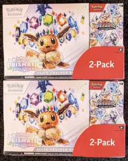 2x Pokemon Prismatic Evolutions Costco Elite Trainer Box + Booster Bundle 2-Pack - Image 1