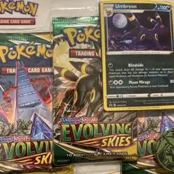 Pokemon TCG Sword & Shield Evolving Skies 3 Pack Blister + Umbreon Promo Card - Image 4
