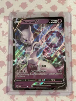 Pokemon TCG Mewtwo v Holo Ultra Rare Card Pokemon Go 030/078 - Image 1