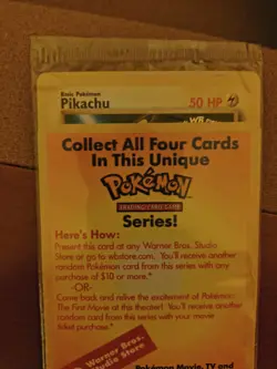 Pikachu Black Star Promo *The First Movie* Pokemon Card Brand New Sealed - Image 1