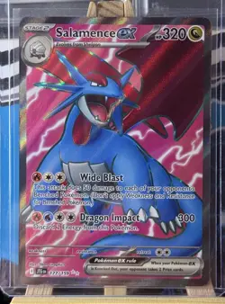 Pokemon Card Salamence Ex 177/159 Secret Rare Scarlet Violet Journey Together LP - Image 1