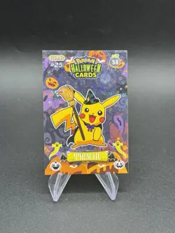 Pokemon Pikachu Broom Holo Collectoons Halloween Card 56 Peru US Seller - Image 1