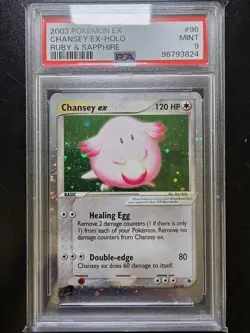 PSA 9 Chansey Ex Holo 96/106 - 2003 Ex Ruby & Sapphire Rare Pokemon Card - Image 1