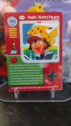 TV1 ASH KETCHUM Nintendo POKEMON Holo Foil 1999 TOPPS Trading Card - Image 2