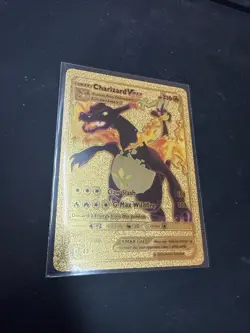Charizard VMAX Pokemon Card HP330 #43 Custom Gold Fan Art - Image 1