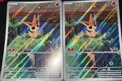 TWO (2) Victini Jumbo Card Scarlet & Violet Black Star Promos Near Mint Holo - Image 1