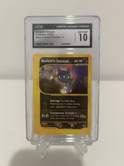 Rocket's Sneasel Pokemon Card (2003) Best of Game Promos GEM MINT 10 - Image 1