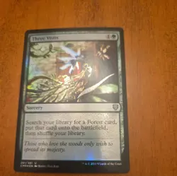 MTG English Magic FOIL Card Near Mint THREE VISITS, Commander Legends - Image 1