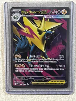 Mega Manectric ex Ultra Rare 158/132 Mega Evolution Pokemon TCG Near Mint Card - Image 1