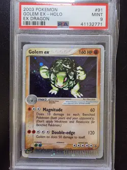PSA 9 Golem Ex Holo 91/106 - 2003 Ex Dragon Rare Pokemon Card - Image 1