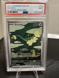 2024 Pokemon Drampa #184 Illustration Rare PSA 9 Mint Card - Image 1
