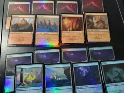 Magic: The Gathering Land Card Set - Holographic Edition 40 Cards +2 - Image 1