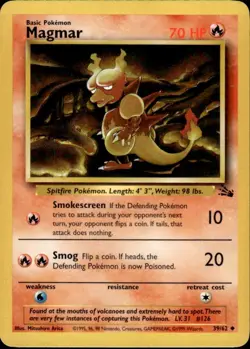 MAGMAR - 36/102 - Base Set - Pokemon Card -BC - Image 1