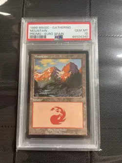 MTG Magic the Gathering PSA10 Mountain Promo Euro 1993 English - Image 1