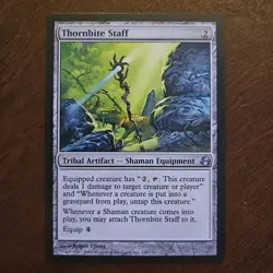 Thornbite Staff Morningtide LP Magic Gathering MtG Commander Equip Ping Untap - Image 1