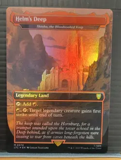 Mtg HELM'S DEEP BORDERLESS Foil Nm LTC 0374 -Argo- - Image 1