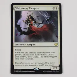 MTG Welcoming Vampire Innistrad: Crimson Vow RARE Magic the Gathering NM/LP - Image 1