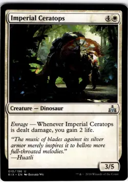 MTG Imperial Ceratops Rivals of Ixalan Uncommon #10 - Image 1