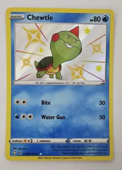 Chewtle (SV028/SV122) Shiny Holo Rare Shining Fates: Shiny Vault NM Pokemon TCG - Image 1