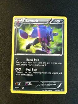 Zoroark Secret Rare Shiny Holo 102/99 BW Next Destinies Pokemon TCG MP - Image 1