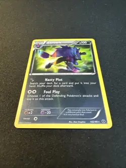 Zoroark Secret Rare Shiny Holo 102/99 BW Next Destinies Pokemon TCG MP - Image 2