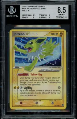 Pokemon Jolteon EX Power Keepers Gold Star Holo Rare #101 BGS 8.5 NM-MT+ - Image 1