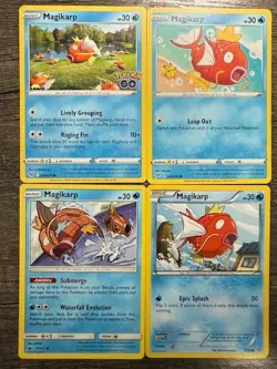 POKEMON CARDS 4 MAGIKARP 22/83 MAGIKARP 17/111 MAGIKARP 039/192 MAGIKARP 021/078 - Image 1