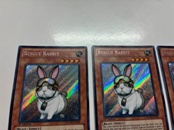 USA Seller Yugioh 3 X Rescue Rabbit PHSW-EN037 1st Edition Secret Rare VLP - Image 2