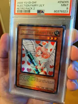 Yugioh RP02 Ultra Rare Injection Fairy Lily Foil Bleed PSA 9 - Image 3