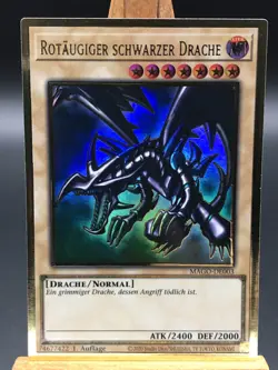 YuGiOh Rotaugiger Schwarzer Drache 1. Auflage Gold Rare Deutsch MAGO-DE003 NM - Image 3