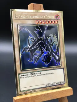 YuGiOh Rotaugiger Schwarzer Drache 1. Auflage Gold Rare Deutsch MAGO-DE003 NM - Image 4