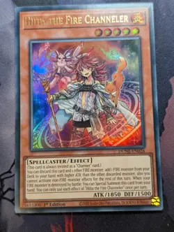 Hiita The Fire Channeler DUNE-EN026 Ultra Rare 1st Edition YuGiOh TCG Card - Image 1
