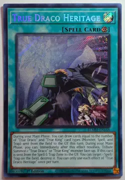 Yugioh True Draco Heritage BLMM-EN168 Secret Rare 1st Edition - Image 1