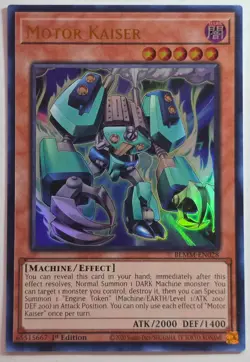 Yugioh Motor Kaiser BLMM-EN028 Ultra Rare 1st Edition - Image 1