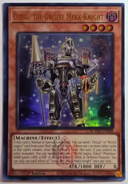 Yugioh Girsu, the Orccust Mekk-Knight BLMM-EN088 Ultra Rare 1st Edition - Image 1