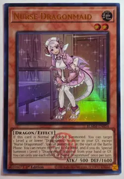 Yugioh Nurse Dragonmaid BLMM-EN054 Ultra Rare 1st Edition - Image 1
