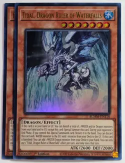 Yugioh x2 Tidal, Dragon Ruler of Waterfalls BLMM-EN118 Ultra Rare 1st Edition - Image 1